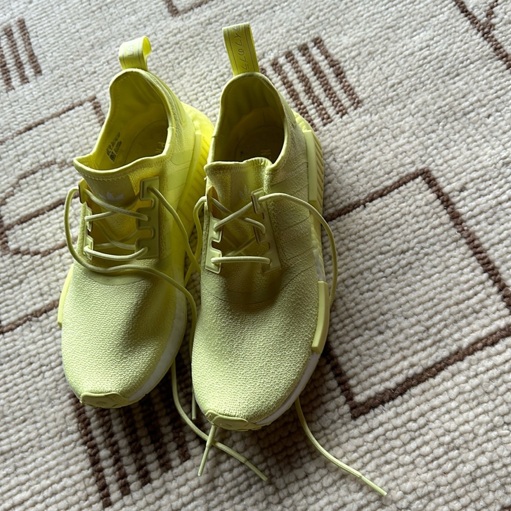 Women’s adidas bright yellow shoes